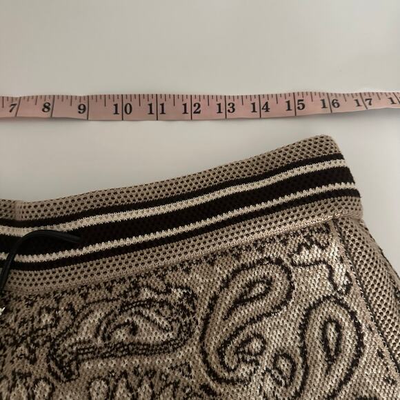 Amiri Bandana Cotton Cashmere Blend Matching Set Tan Brown Polo Shorts Size XXL - Picture 14 of 16